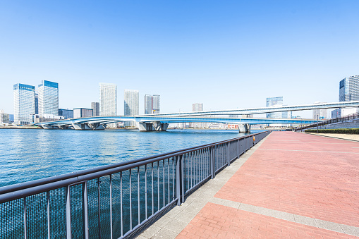 Toyosu Wharf Gururi Park Tokyo Japan