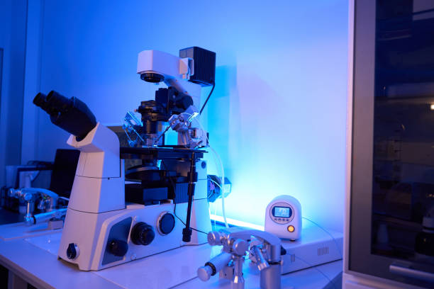 istock Modern lab equipment used for intracytoplasmic sperm injection procedure 1732049834