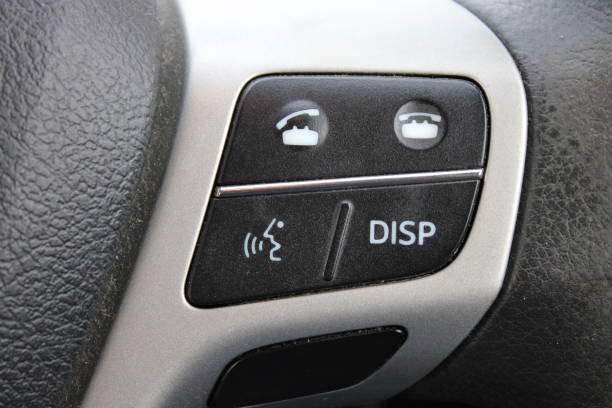 istock Close up of a control panel from a car steering wheel 1732052660