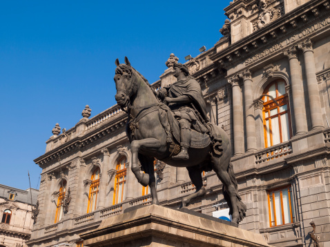 Rider statue at the National Museum of Arts in Mexico City