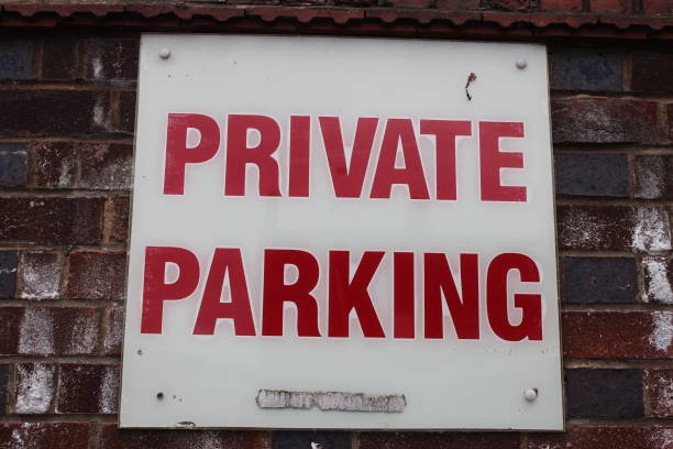 istock White sign with red text 