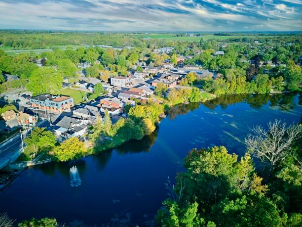 istock Aerial View of a Small Rural Town 1732084891