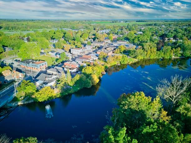 istock Aerial View of a Small Rural Town 1732089237