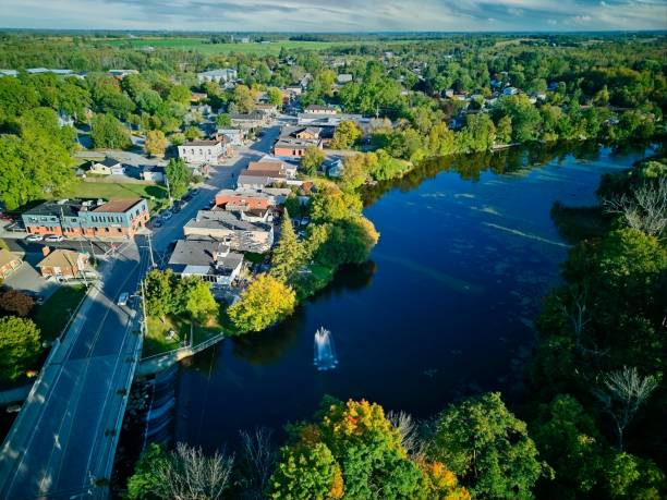 istock Aerial View of a Small Rural Town 1732089255