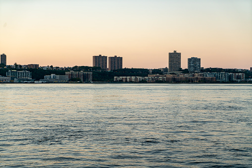 View of the Hudson River from Pier 84 in Manhattan