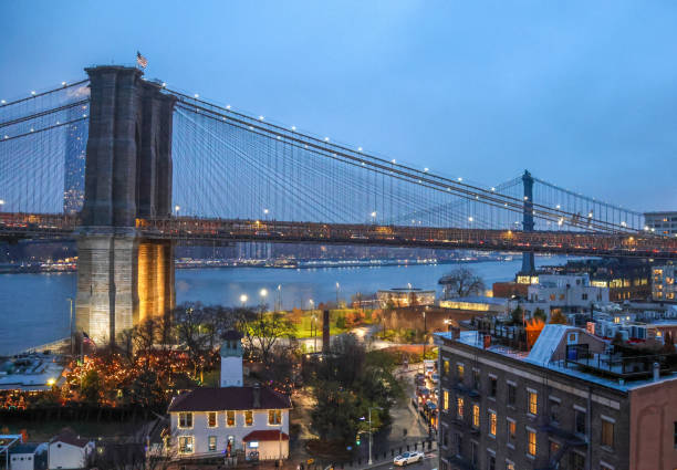 istock Brooklyn Bridge and Dumbo at dusk 1732163501