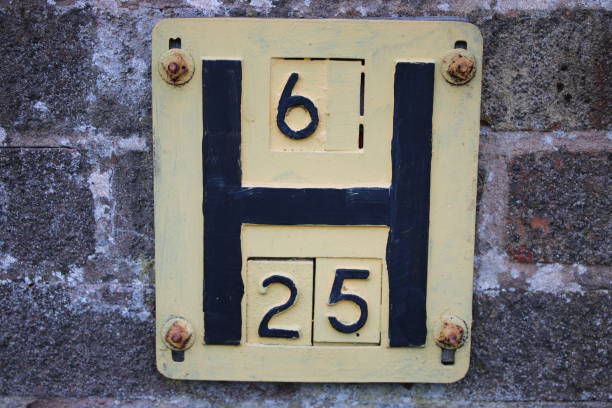 istock Fire hydrant sign to indicate to the fire brigade where the nearest hydrant is located 1732189901