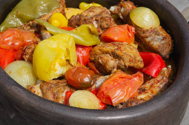 istock Traditional Balkan dish. Sac. baked meat with vegetables 1732226242