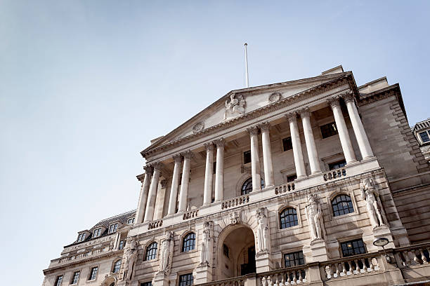 the bank of england in london - bank of england stok fotoğraflar ve resimler