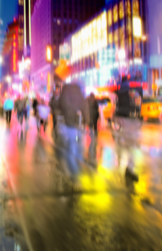 A photo of Manhattan life - motion blurred