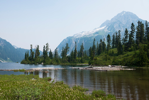 Mamquam Lake in Garibaldi Park, Squamish, BC. Beautiful mountain scenery.