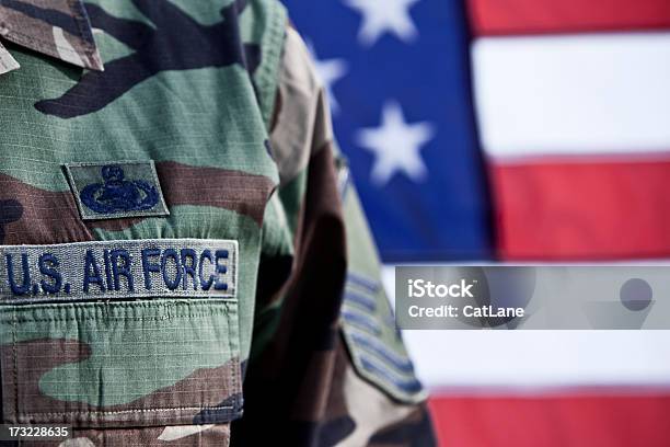 Patriotic American Soldier Stock Photo - Download Image Now - Air Force, US Air Force, USA