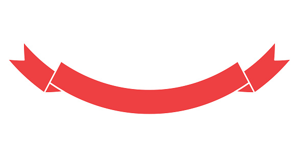 Curved Ribbon Banner On A Transparent Background