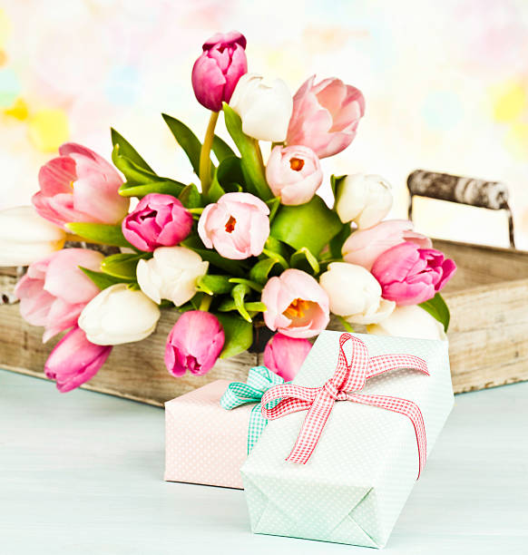 istock Birthday Gifts and Tulips 173230017