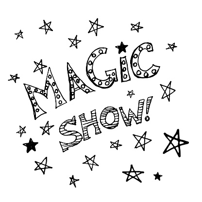 Magic Show Text On A Transparent Base