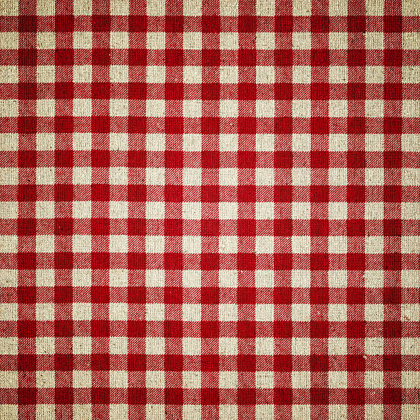 tecido xadrez vermelho - plaid textile christmas pattern - fotografias e filmes do acervo