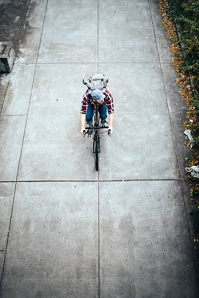 istock Bike Rider Overhead 173230374