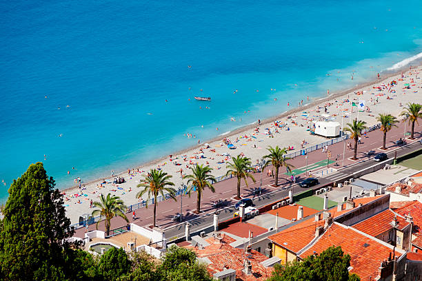 Nice, French Riviera viewed from the high Castle Hill