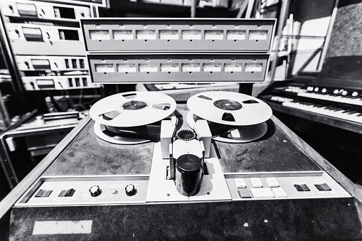 Old-school recording equipment.