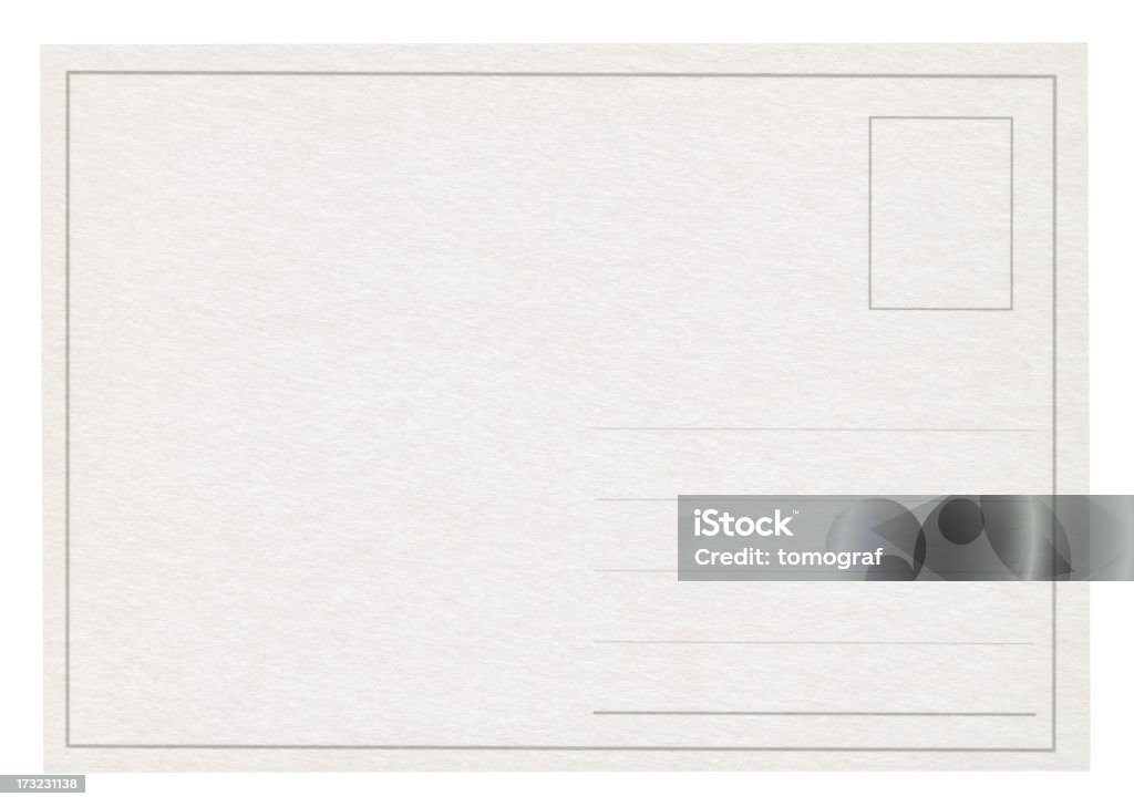 Aislado en blanco de la tarjeta (trazado de recorte incluido) - Foto de stock de Tarjeta postal libre de derechos