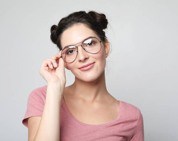 istock Pretty smiling female dressed casually, looking with satisfaction at camera, being happy. 1732320579