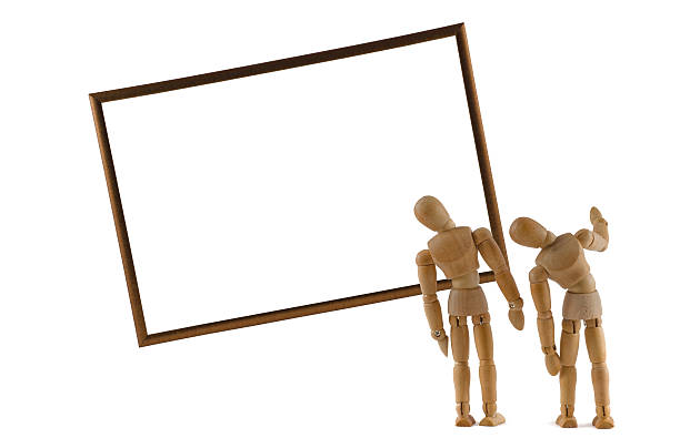 istock Its not askew -its modern - Wooden Mannequin at Artwork 173233967