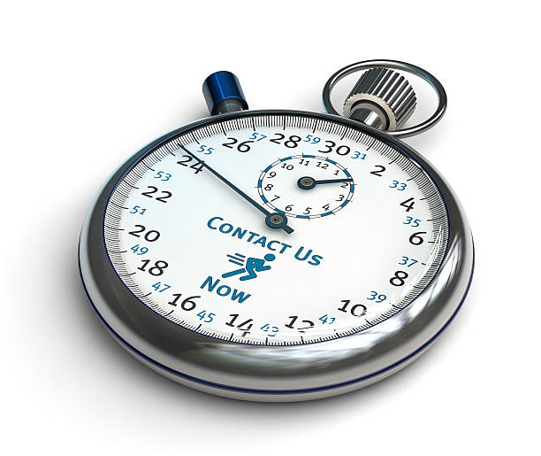 istock Stopwatch - Contact Us Now (clipping path) 173234113
