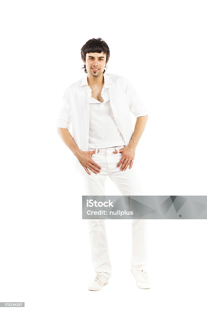 Adulto joven sobre fondo blanco - Foto de stock de 20 a 29 años libre de derechos