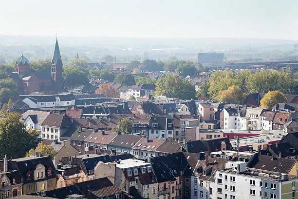 view over the city of Bochum, Germany
