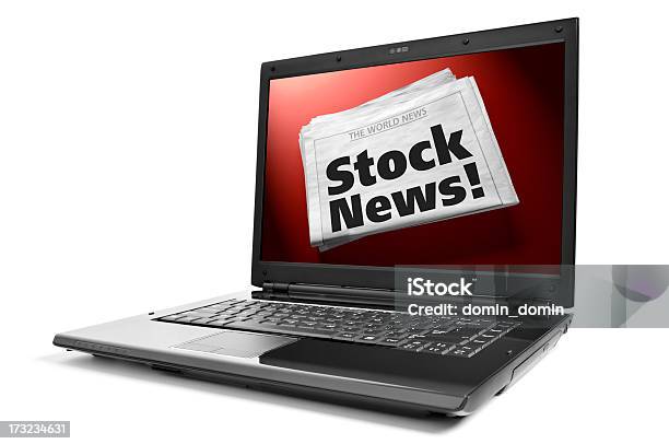 Stock Market Online News Stock Photo - Download Image Now - Announcement Message, Black Color, Business