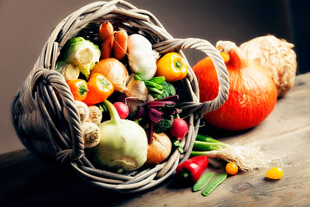 istock basket with vegetable harvest freshness from garden 173234684