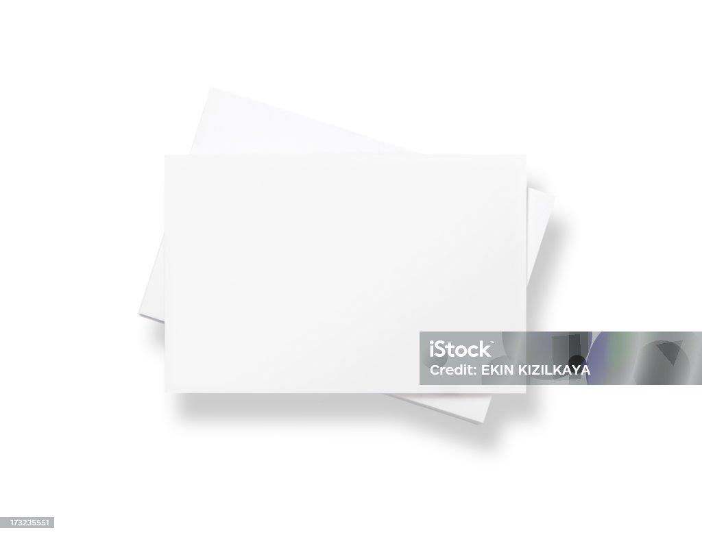 Stack of blank white business cards Stack of blank white business cards, isolated on white. Greeting Card Stock Photo