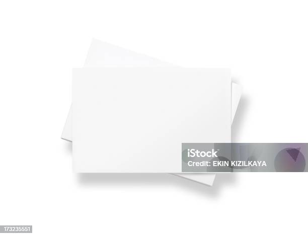 Stack Of Blank White Business Cards Stock Photo - Download Image Now - Greeting Card, Business Card, Stack