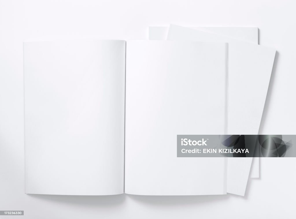 Abrir a revista em branco - Royalty-free Caderno de notas Foto de stock