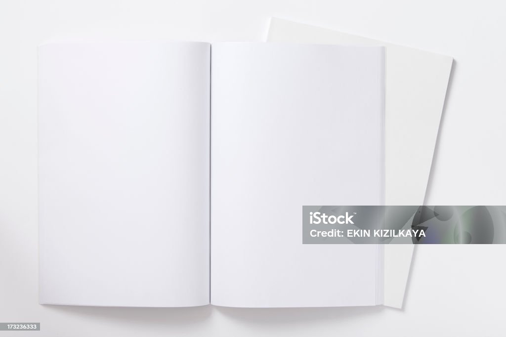 Abrir a revista em branco - Royalty-free Caderno de notas Foto de stock