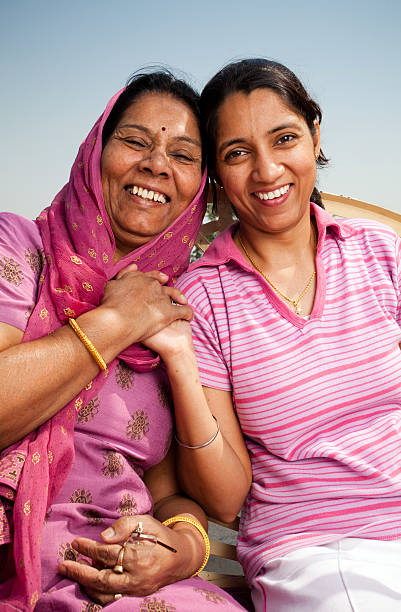 istock Cheerful Indian Mother and Daughter 173236652
