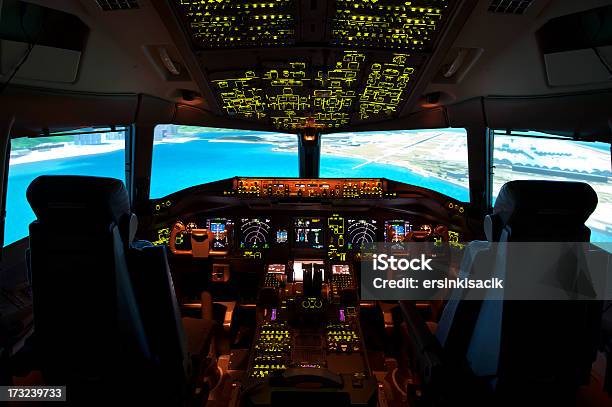 An Interior Shot Of The Cockpit Stock Photo - Download Image Now - Cockpit, Sea, Gauge