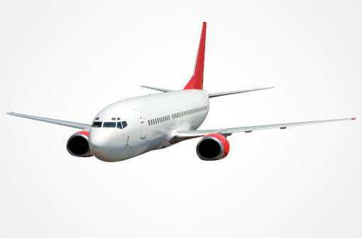 Airplane with clipping path.