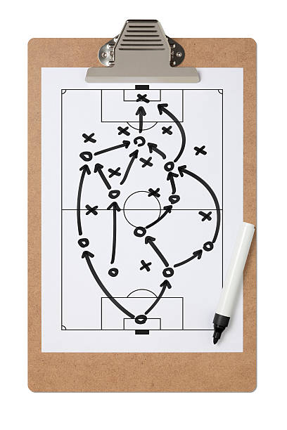 Game Plan On Clipboard With Clipping Path Stock Photo - Download Image Now  - Soccer, Strategy, Clipboard - iStock