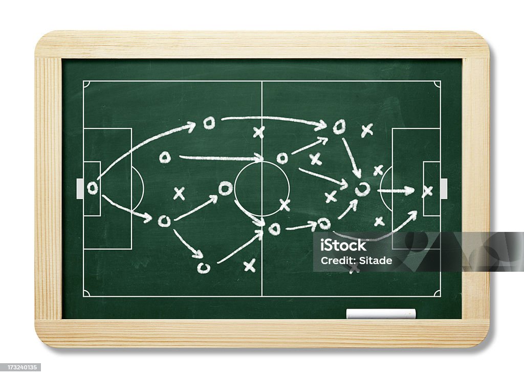 Game Plan On Blackboard With Clipping Path Game plan on blackboard with clipping path. Strategy Stock Photo