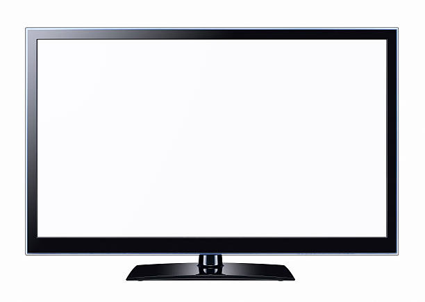 TV With Two Clipping Paths stock photo