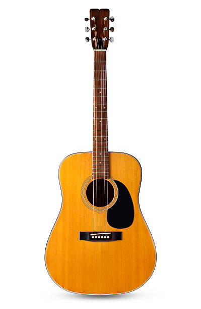 Acoustic guitar Acoustic guitar. Photo with clipping path. guitar stock pictures, royalty-free photos & images