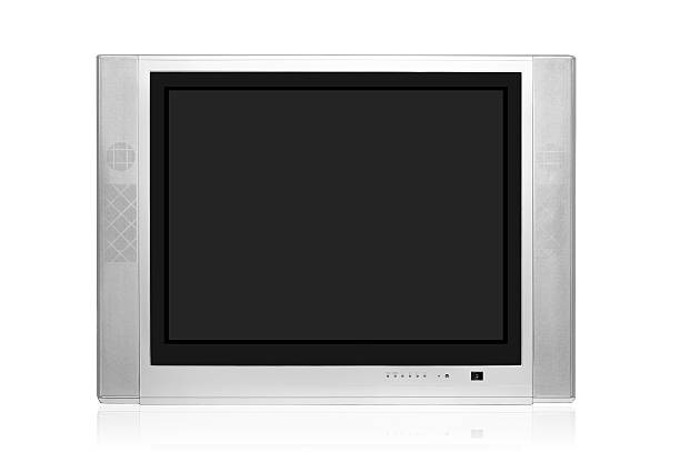 Modern CRT television set with flat screen 4:3 isolated. 
