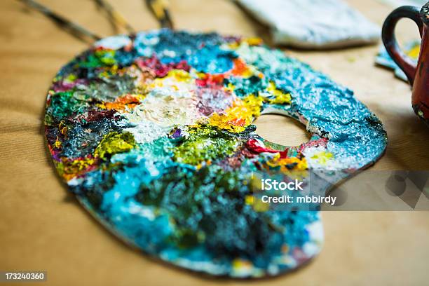Colori Vernici Multicolore Acrilico - Fotografie stock e altre immagini di Arte - Arte, Arti e mestieri, Close-up