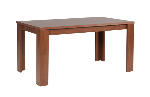 Table on white background-clipping path