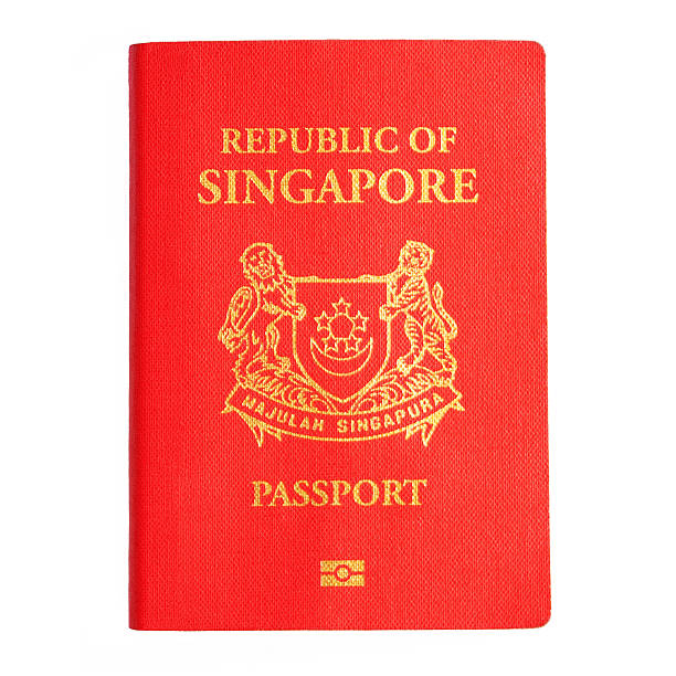 Singapore Passport (Isolated) stock photo