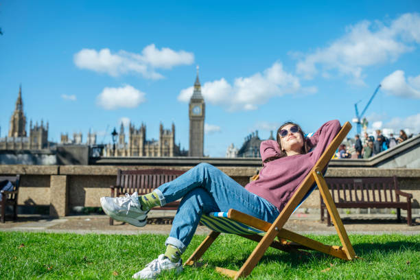 Enjoying a beautiful weather in London.
