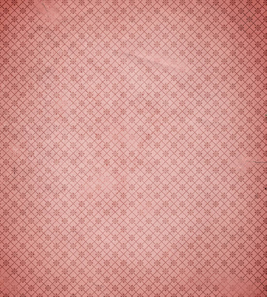 アンティーク壁紙、パターン - honeysuckle pink ストックフォトと画像