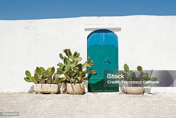 Doorway In Ostuni Puglia Italy Stock Photo - Download Image Now - Puglia, Ostuni, Cactus