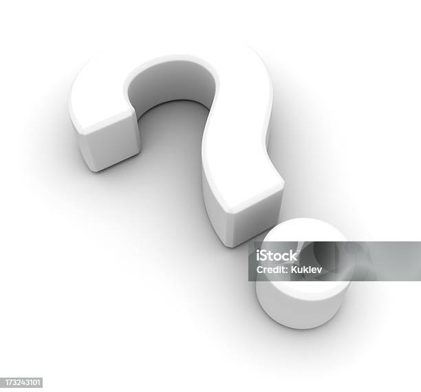 Simbolo Domanda - Fotografie stock e altre immagini di Assistenza - Assistenza, Bianco, Chiedere